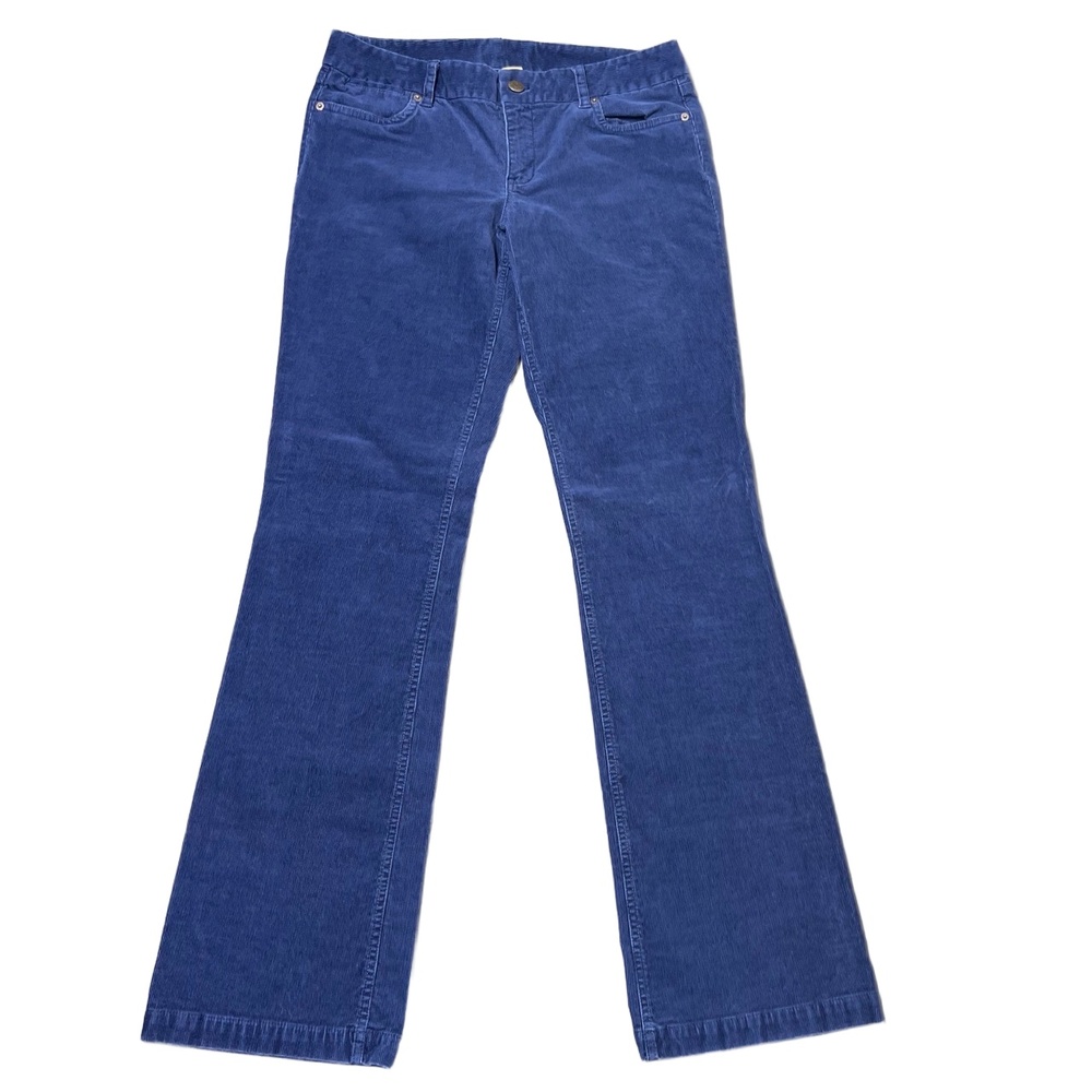 J.Crew Blue Vintage Corduroy Flared 5Pocket EUC Pants Womens Size 10 Tall